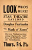 Miscellaneous To 1939: Gaylord Star Theater Placard - 1924