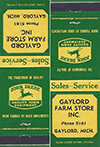 Postcards - 1950's: Gaylord Farm Store Inc. Matchbook Cover
