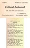 Postcards - 1950's: Schlang Restaurant Business Card - 1951
