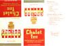 Postcards 1960's: Matchbook Cover - Chalet Inn - 1960's